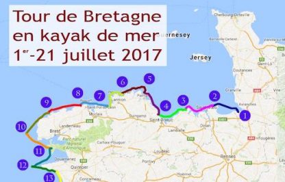 Projet Tour de Bretagne en kayak de mer – juillet 2017