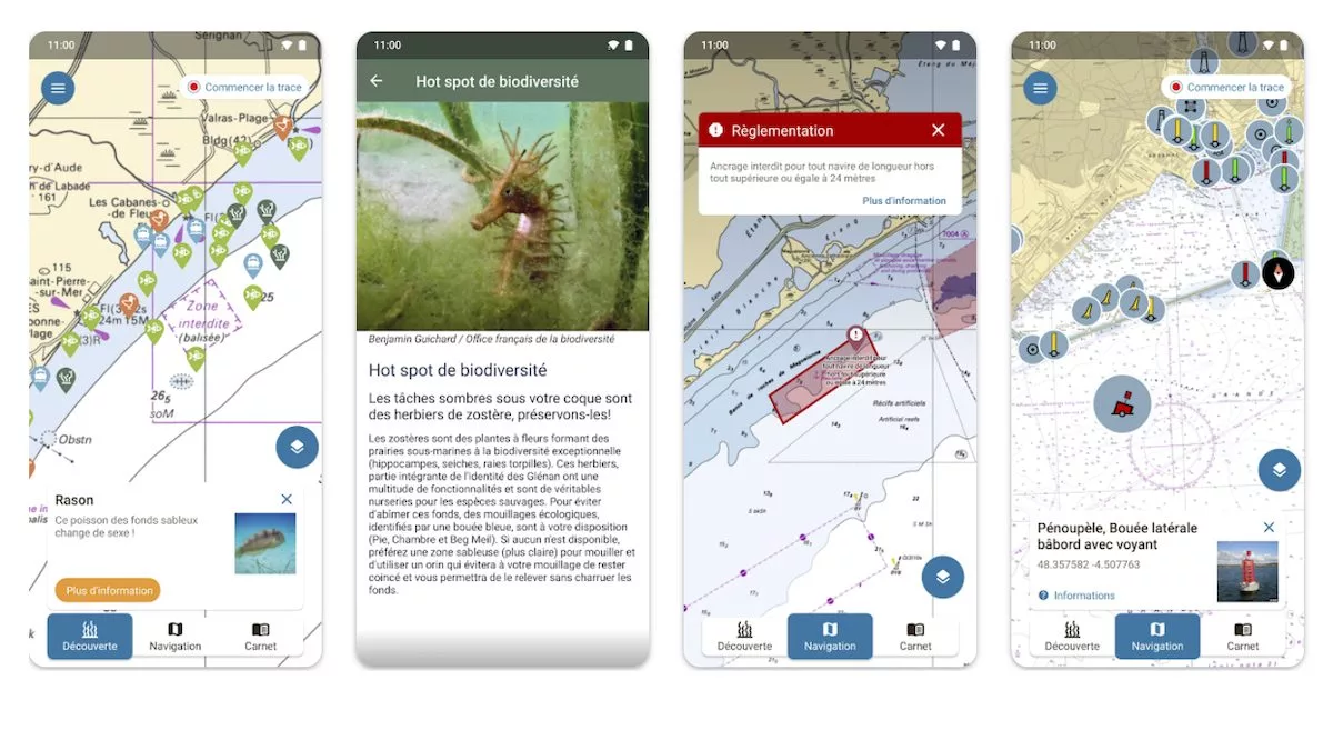 Nav&Co : application gratuite avec cartes marines SHOM et environnement