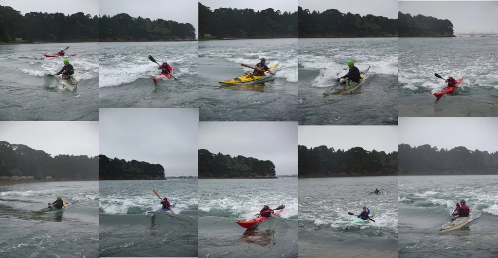 Surfer les courants en kayak de mer