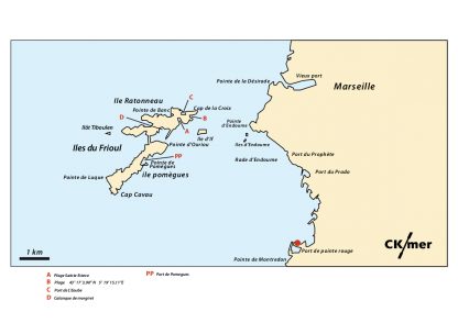 Des cartes pour naviguer dans les Calanques et à Marseille